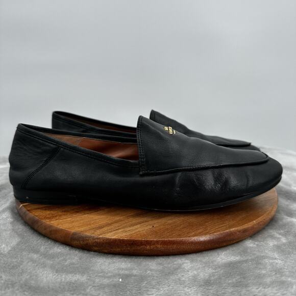 Coach Shoes Womens 10 Black Leather Loafers Slip On Dress Comfort G3232 Logo - Picture 1 of 12